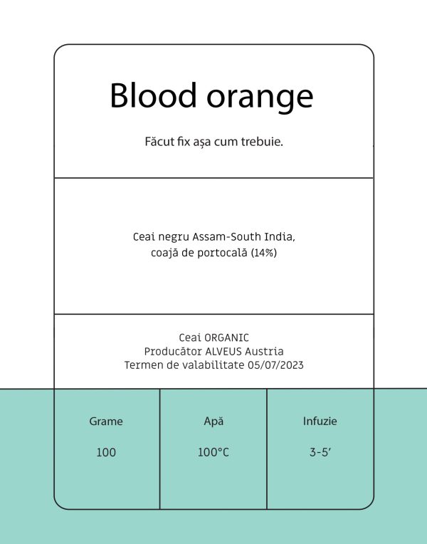 Blood orange - Ceai negru Assam şi portocală