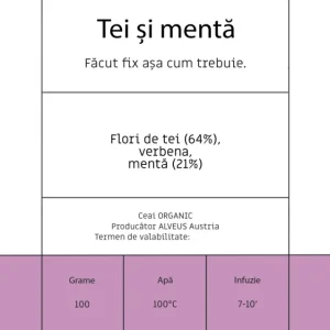 Ceai de tei si menta Magazinul Natiei