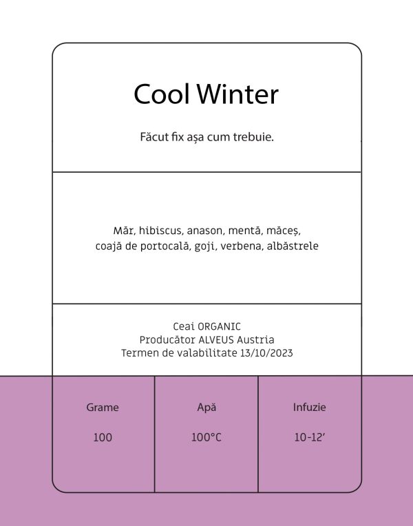 Cool Winter - Ceai de iarna cu hibiscus si anason