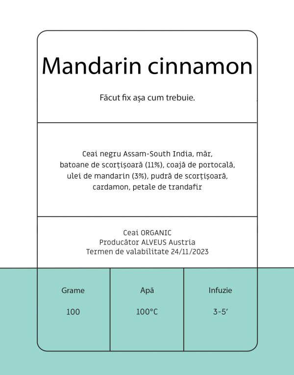 Mandarin cinnamon - Ceai negru Assam - South India