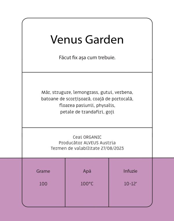 Venus Garden - Ceai calmant cu fructe de toamnă