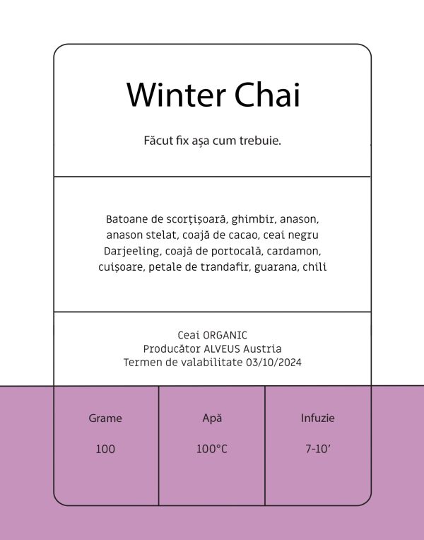 Winter Chai - Ceai cu scorţişoară şi anason