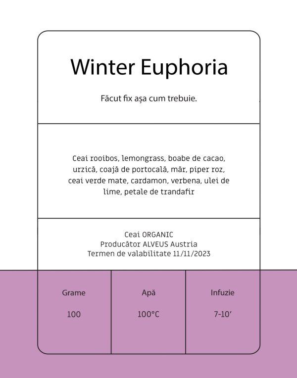 Winter Euphoria - Ceai rooibos cu lemongrass