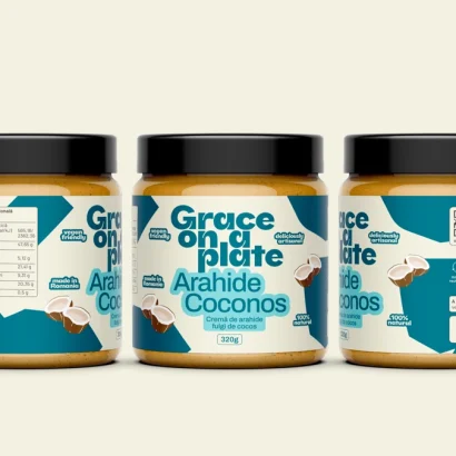 Unt de arahide cu fulgi de cocos graceonaplate 2